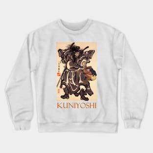 Shoki and Demon by Utagawa Kuniyoshi Crewneck Sweatshirt